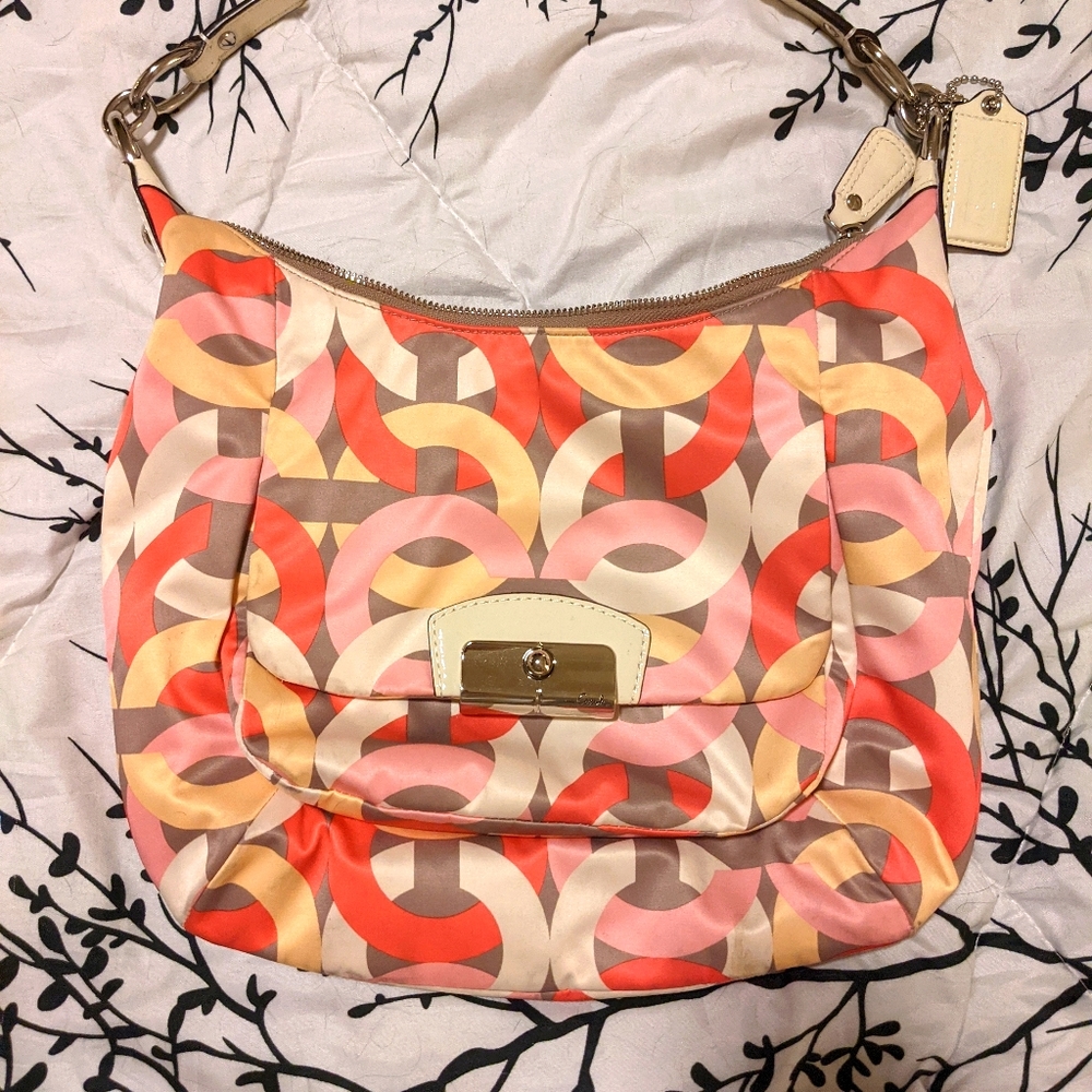 Multi Colored Coach Purse.